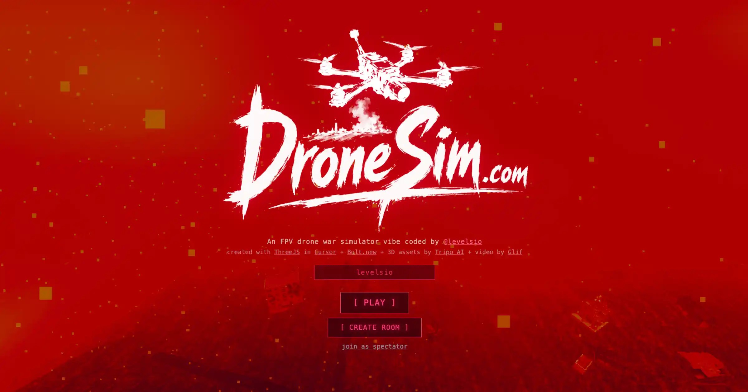DroneSim.com 메인 화면